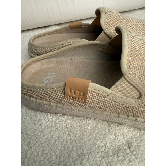 Women's UGG Beige Espadrille Mules US 8.5 Slip-On Shoes - Picture 6 of 12